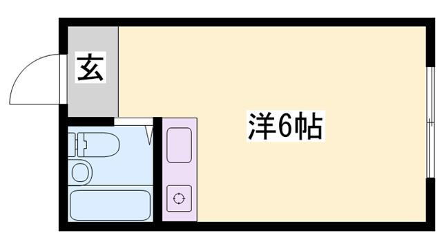 カーサ香呂(ワンルーム/2階)の間取り写真