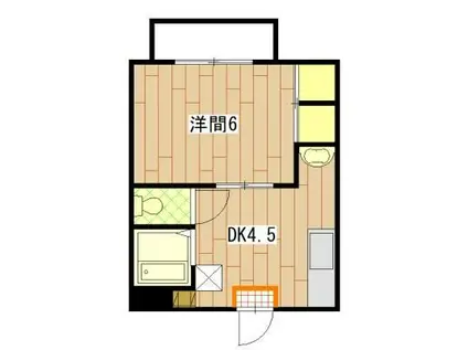 フローレンス1番館(1DK/2階)の間取り写真