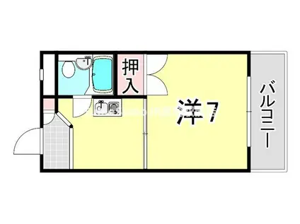 カサクレモナ東館(1K/3階)の間取り写真