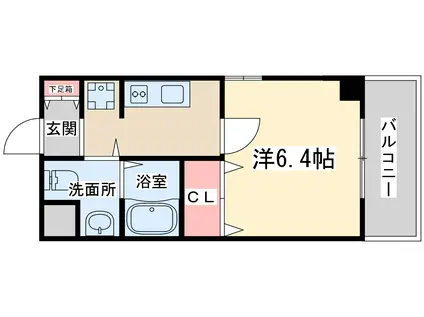 アルザ東天満(1K/6階)の間取り写真