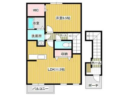 サンライト(1LDK/2階)の間取り写真