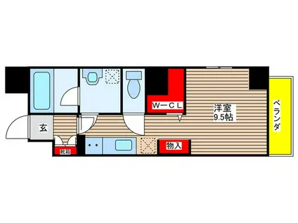 L´ALLURE(ワンルーム/8階)の間取り写真