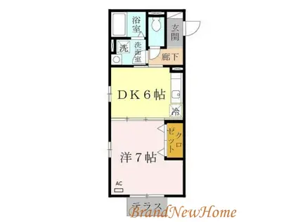 アネックス大仙(1DK/2階)の間取り写真