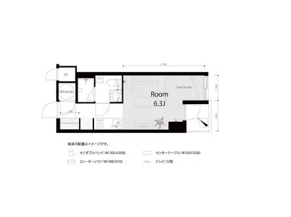 シティハイツ日本橋(ワンルーム/4階)の間取り写真