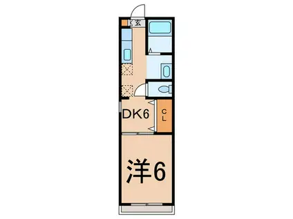 メゾン・ド・エトワール(1DK/2階)の間取り写真