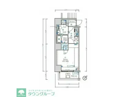 MAXIV常盤台TRE(1K/9階)の間取り写真