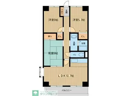 エスポワール ルーチェ(3LDK/3階)の間取り写真