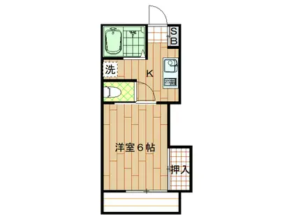 パークウェイ(1K/2階)の間取り写真