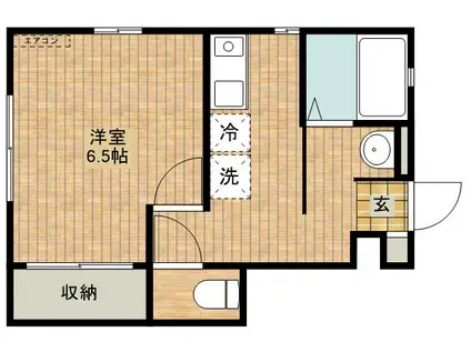 サンチェリーコート(1K/1階)の間取り写真