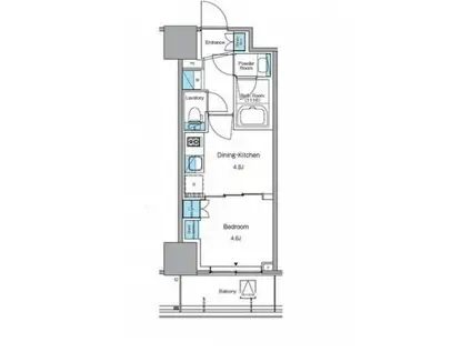 ルフォンプログレ渋谷ヒルトップ(1DK/10階)の間取り写真