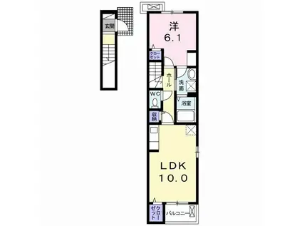 レ・セーナ沖洲A(1LDK/2階)の間取り写真