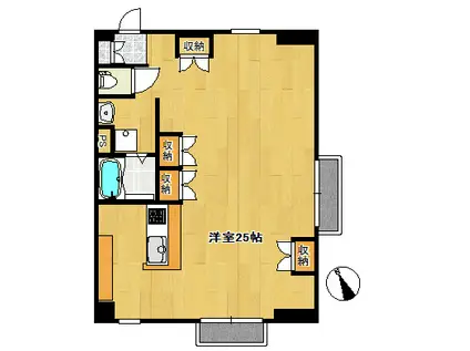 サンフェリーチェ・17(ワンルーム/4階)の間取り写真