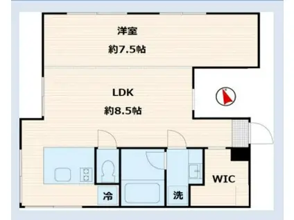 TRIAS362(1LDK/4階)の間取り写真