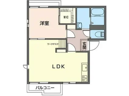 飯塚ハイツD(1LDK/2階)の間取り写真