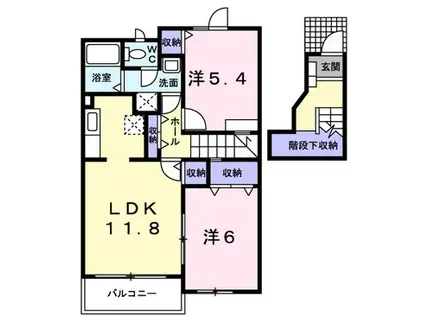 サニ-・レジデンス(2LDK/2階)の間取り写真