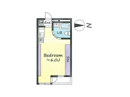 ラ・パルフェ・ド・シャリテ(ワンルーム/1階)の間取り写真