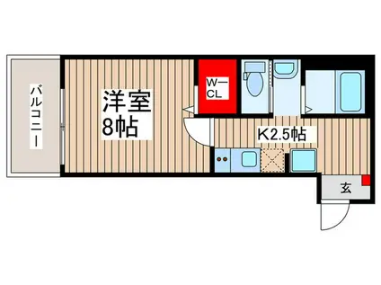 キャメル富士見(1K/2階)の間取り写真