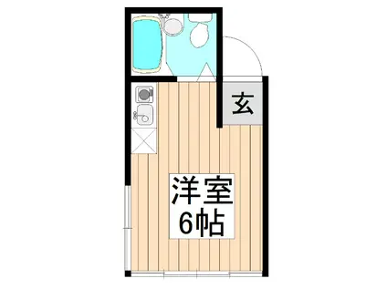 スターコートII(ワンルーム/2階)の間取り写真