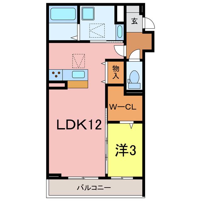 ソル・クラート(1LDK/1階)の間取り写真