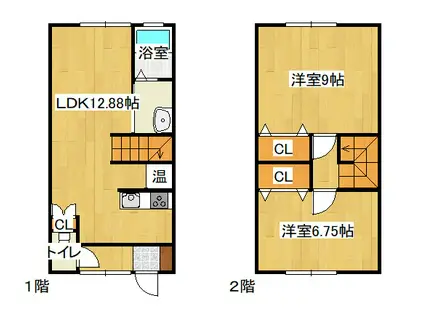 プロシード(2LDK/1階)の間取り写真