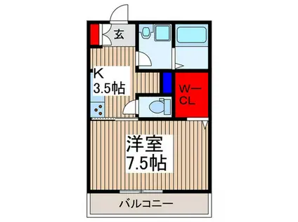 昭栄エクセレント53(1K/2階)の間取り写真