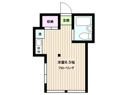 下北沢シャモットII(ワンルーム/1階)の間取り写真