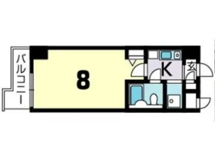 パラドール西院パート(1K/5階)の間取り写真