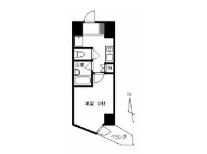 ジェイ・ビー・エス溝口(1K/6階)の間取り写真