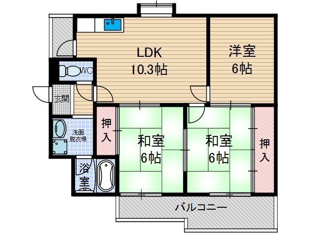 プロスぺリティ(3LDK/2階)の間取り写真