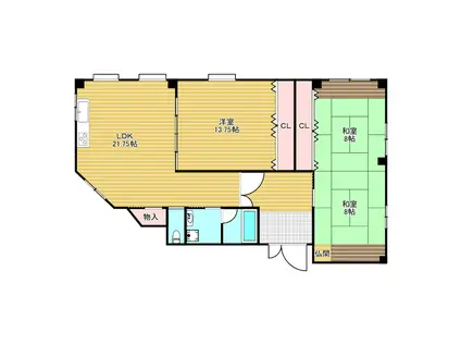 桃山台2丁目オーナールーム(2LDK/3階)の間取り写真
