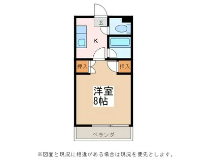 ハイツJTM(1K/1階)の間取り写真