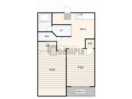 アレーズ岐阜北B棟(3DK/1階)の間取り写真