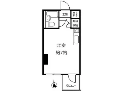 ドミール池袋(ワンルーム/8階)の間取り写真