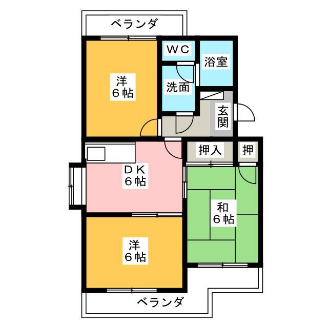 フェニックスマスダ(3DK/2階)の間取り写真