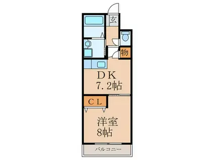 セントロイヤル(1DK/5階)の間取り写真