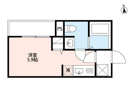 ROBOT HOME お花茶屋K(ワンルーム/1階)の間取り写真
