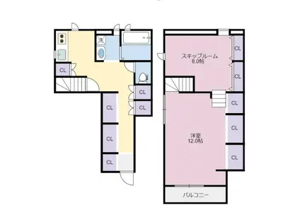 ココカラハウス石井(1SK/1階)の間取り写真
