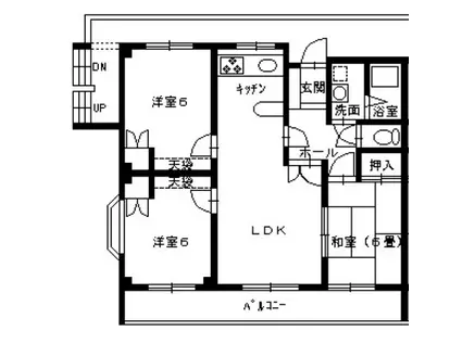 北本昭和ビル(3LDK/2階)の間取り写真