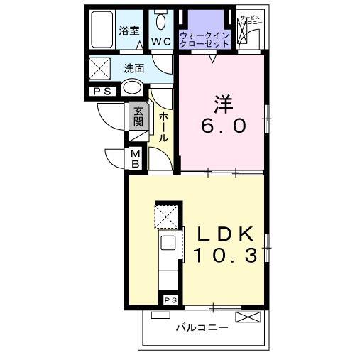 ロワ・レーヌ(1LDK/3階)の間取り写真