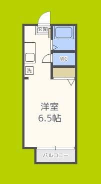 MISAKIパークハイランド(ワンルーム/2階)の間取り写真