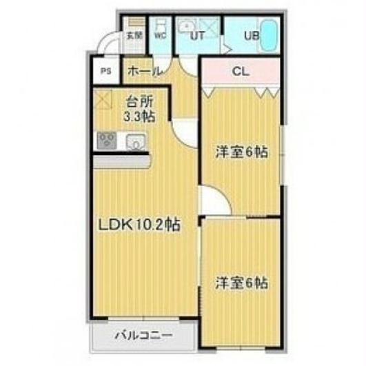 COMFORT812(2LDK/4階)の間取り写真