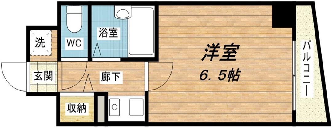 大国町青山ビル別館(1K/10階)の間取り写真