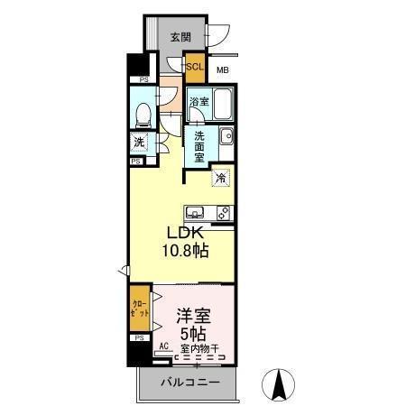 リモナーデ府内(1LDK/7階)の間取り写真