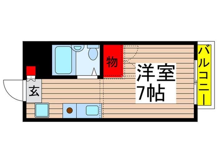グリーンハイツ(1K/2階)の間取り写真