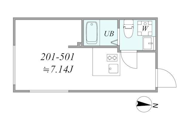 TRIAS127(1DK/3階)の間取り写真