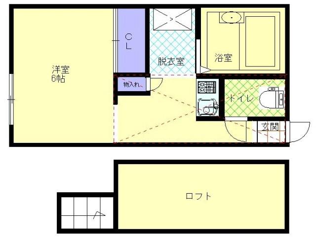 MTセジュール(ワンルーム/2階)の間取り写真
