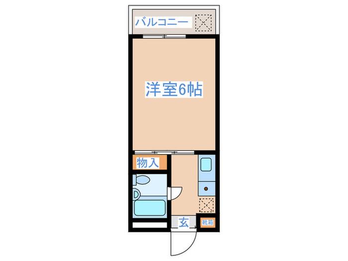 クレスト・スズ(1K/2階)の間取り写真
