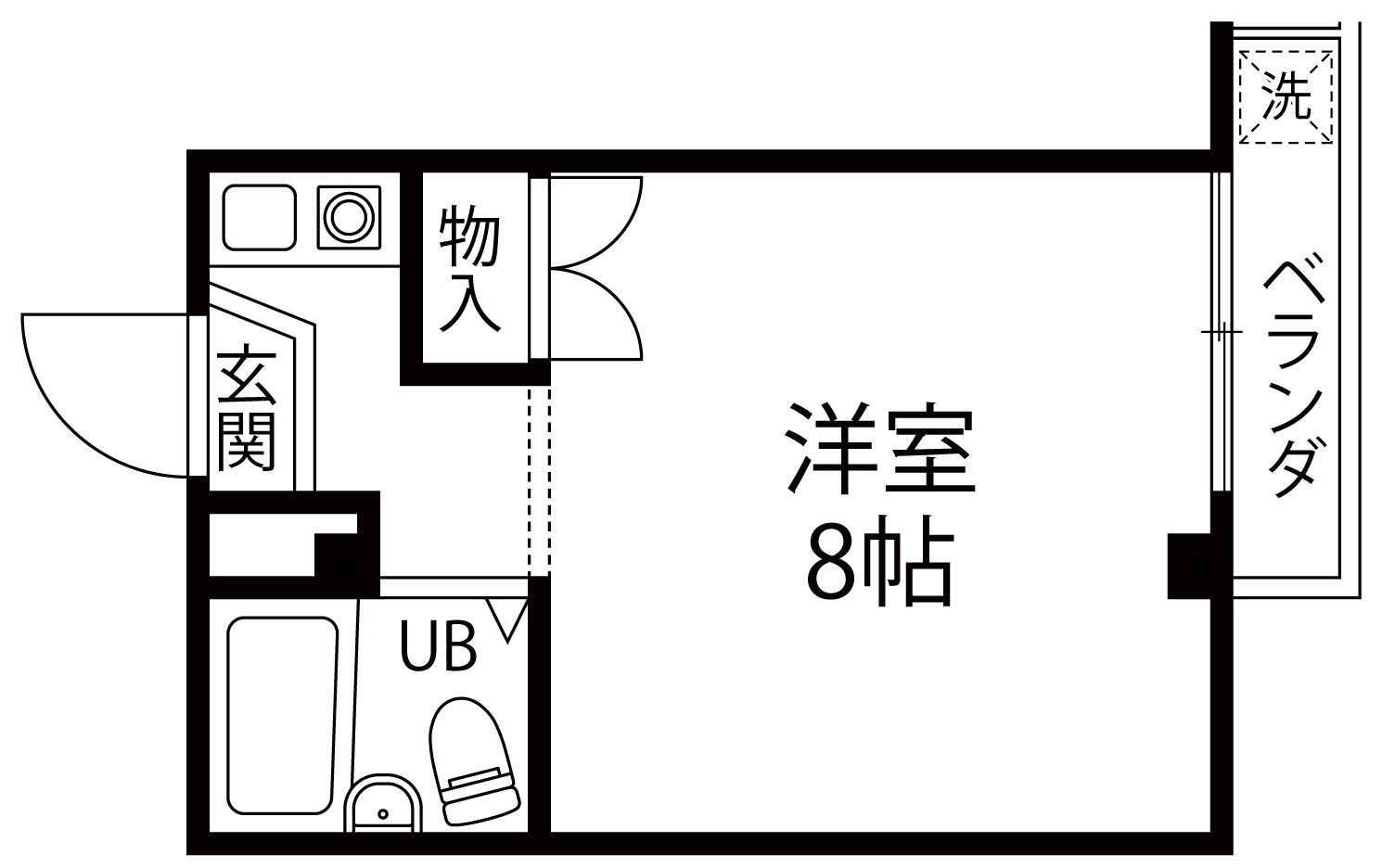 エクセレント第2(ワンルーム/2階)の間取り写真