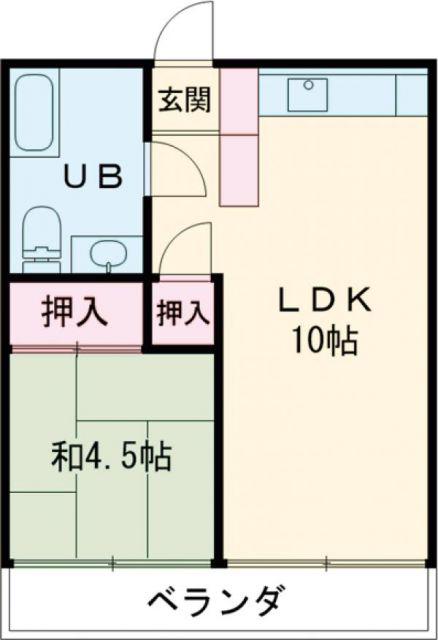 ルミナ-ル田村(1LDK/1階)の間取り写真