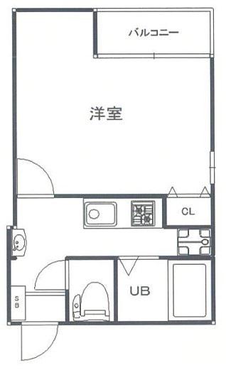セレンディピティ高円寺(1K/2階)の間取り写真